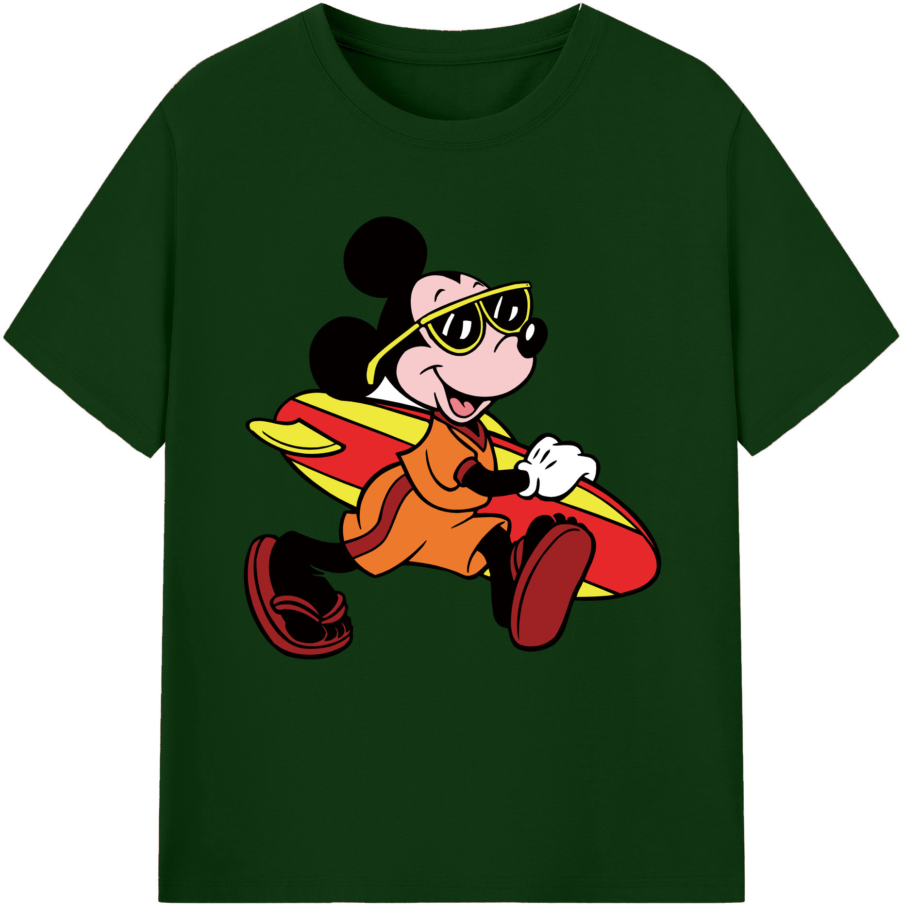 （画像用） ミッキーマウス Mickey Mouse 綿100％半袖Tシャツ（フロントプリント）
